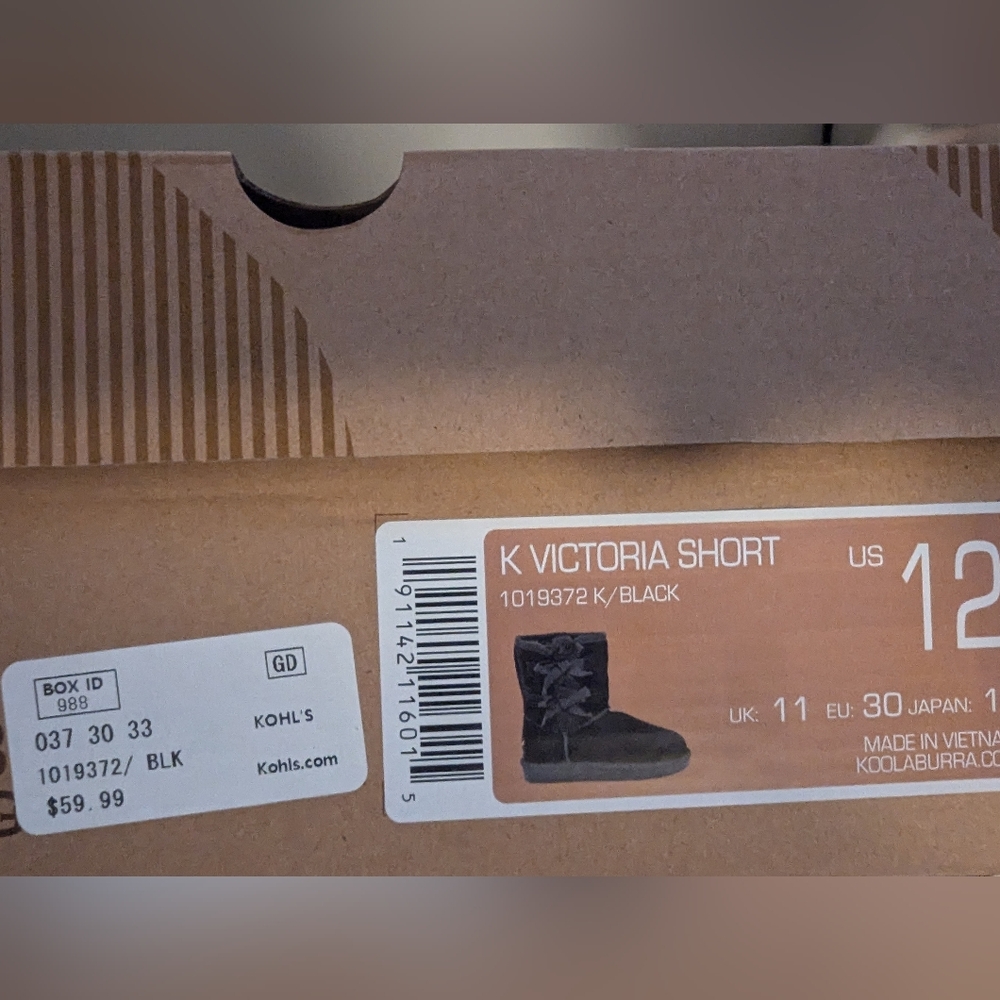 Girls Black Suede Boots (Size 12)